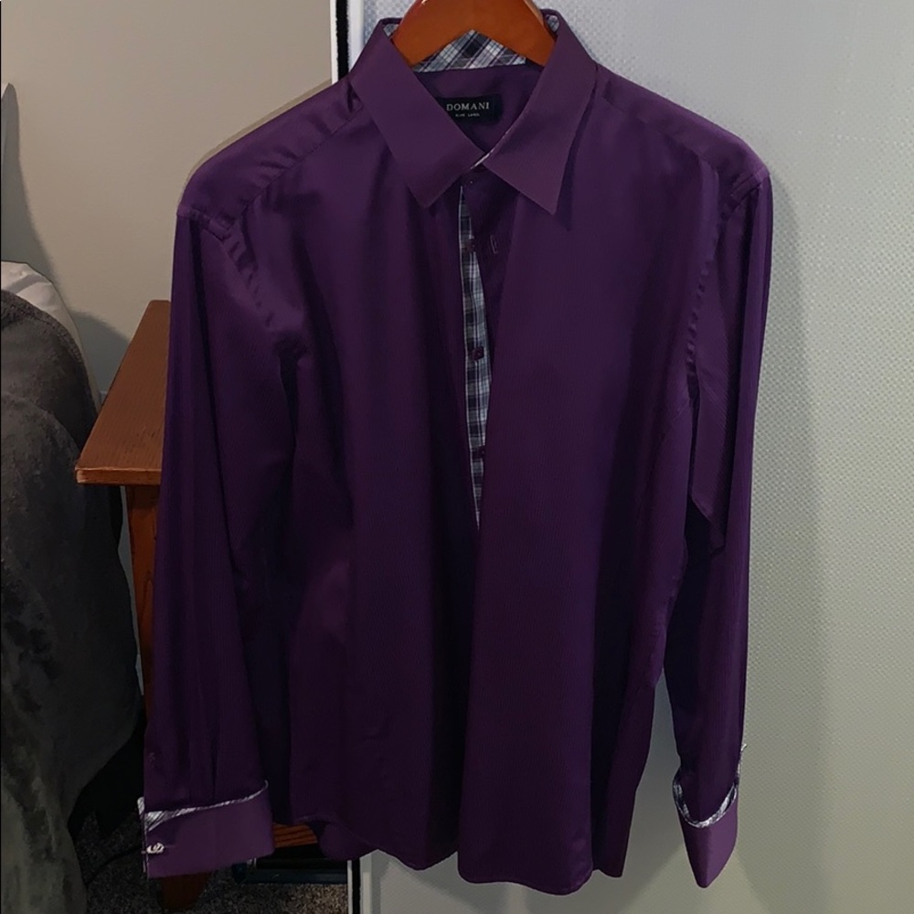 Domain purple button down